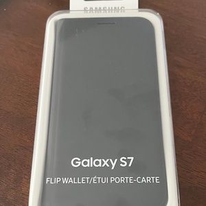 Samsung Galaxy S7 Flip Wallet Phone Case Official Case Black - Brand New